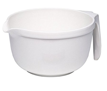 Superline Mixing Bowl with Handle, White, 2.5 L 85 Fl.oz.