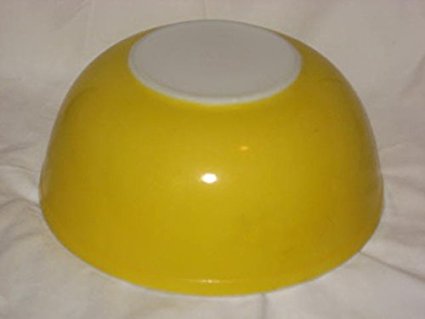 Vintage 1960's Pyrex Glass Solid Yellow / Orange Daisy 4 Quart Mixing Nesting Bowl #404
