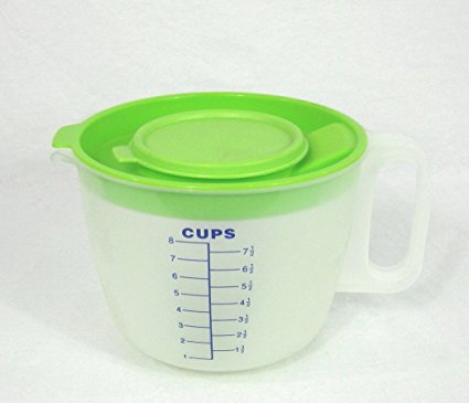 Mix and Store Measuring Pitcher Bowl With Splatter Guard Lid