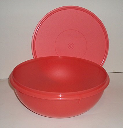 New Tupperware Fix N Mix Bowl 26 Cups Watermelon Coral Color