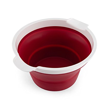 Farberware Fresh Collapsible Mixing Bowl, 3-1/2-Quart, Strawberry