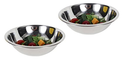 CucinaPrime Heavy Duty Stainless Steel Mixing Bowl Set 8 Quart, 2 Pack