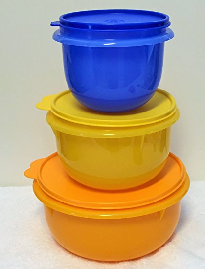 Tupperware 3 piece Classic Mixing Bowl Set in Spring Colors