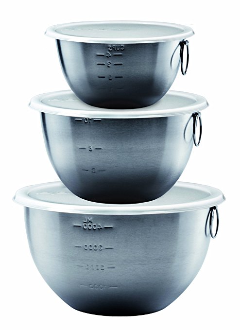 Tovolo Tight Seal, Stainless Steel, Deep Mixing Bowls - Set of 3