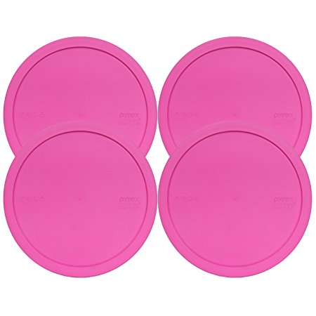 Pyrex 325-PC Pink 10-inch Dia. Plastic Lid for 2.5-Quart (2.3L) Mixing Bowl (4-Pack)