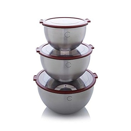 Curtis Stone Mix, Store and Look 6-piece Bowl Set with Clear Lids