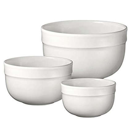 Emile Henry Made In France Flour Deep Mixing Bowl Set Of 3. Set Includes: Sm. 7