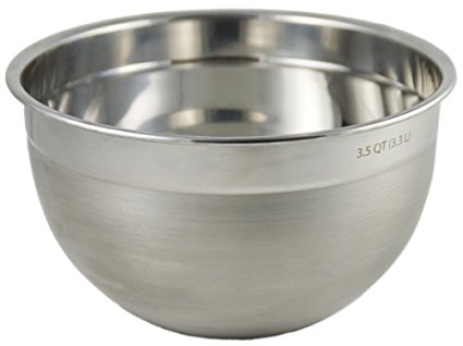 Tovolo Stainless Steel Deep Mixing Bowl, Rolled Lip for Easy Pour, Dishwasher Safe - 3.5 Quart