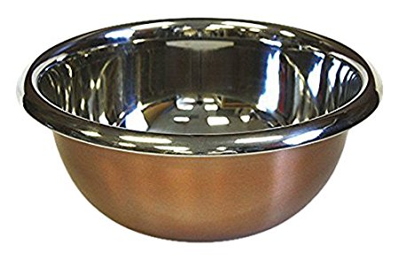 ZUCCOR Premium Stainless Steel Mixing Bowl with Copper Plated Exterior, 6.3 qt./6000ml Capacity