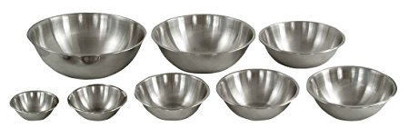 Crestware 20-Quart Stainless Steel Professional Mixing Bowl, 1mm Thick