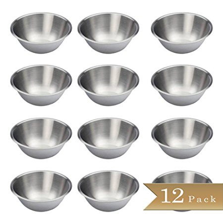 Set of 12 - TrueCraftware Stainless Steel Mixing Bowls - 6.5