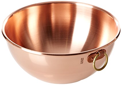 Mauviel Made In France M'Passion 2191.26 Copper 10-Inch/4.6L/4.9-Quart Egg White Bowl with Ring
